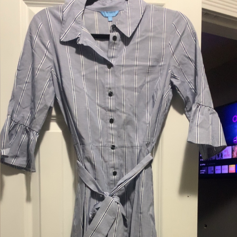 👾 CYBER WEEK SALE! Draper James Ruffle Sleeve Button Down Shirt Dress